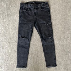 Zara Mens - Black Distressed Denim Jeans